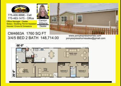 Manufactured Home Pricing and Layout Nevada